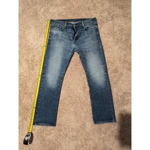 Levis 513 Slim Straight Men's Med Wash Blue Jeans 38x32 great condition
